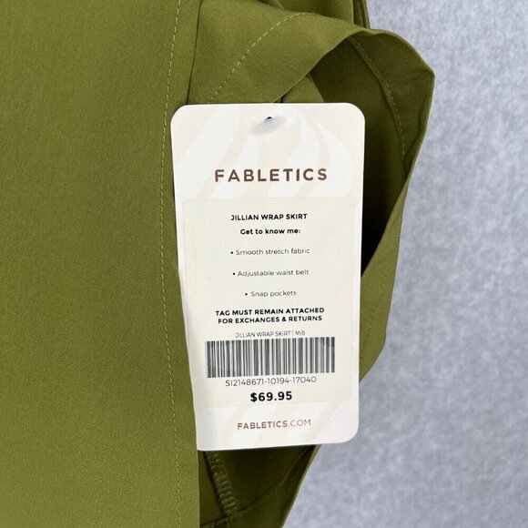 Fabletics Jillian Wrap Skirt Size M Green Pink Cargo Street Wear Sporty NEW - Picture 6 of 11